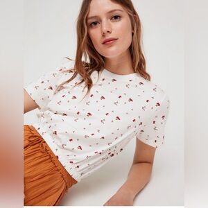 Aritzia Piaf T Shirt floral pattern